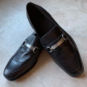 Men’s Cole Haan black leather slip on dress shoes